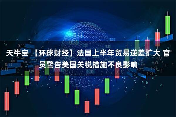 天牛宝 【环球财经】法国上半年贸易逆差扩大 官员警告美国关税措施不良影响